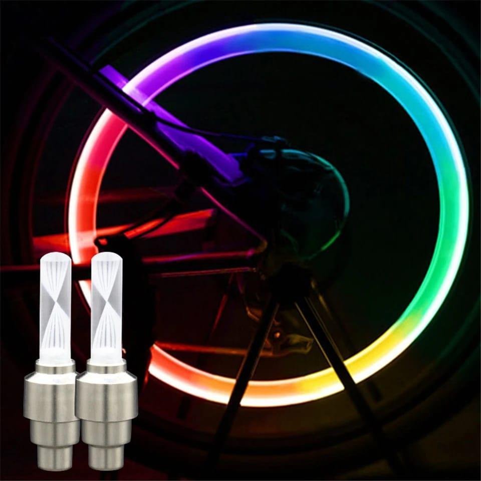 Multicolor LED Bike Lights with Battery (2pcs in 1 pack) - Image 2