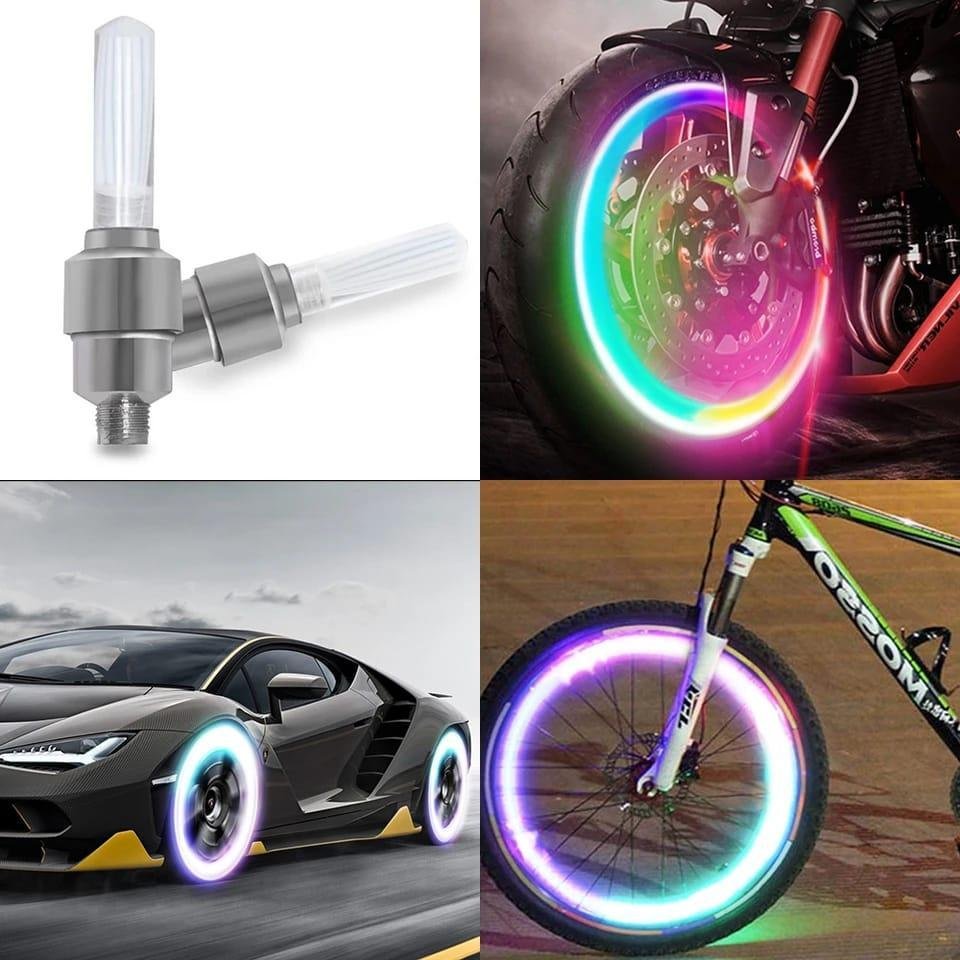 Multicolor LED Bike Lights with Battery (2pcs in 1 pack) - Image 3