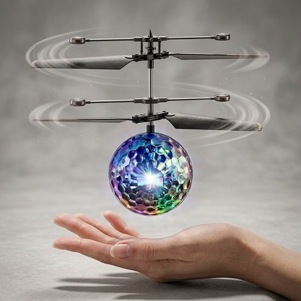 Mini Induction Flying Ball with LED Lights for Kids